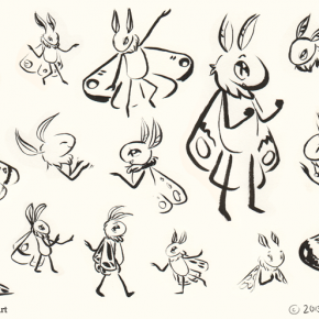 Freehand Ink Moth People 7