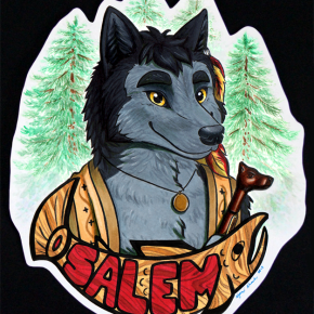 Salem Mixed Media Badge