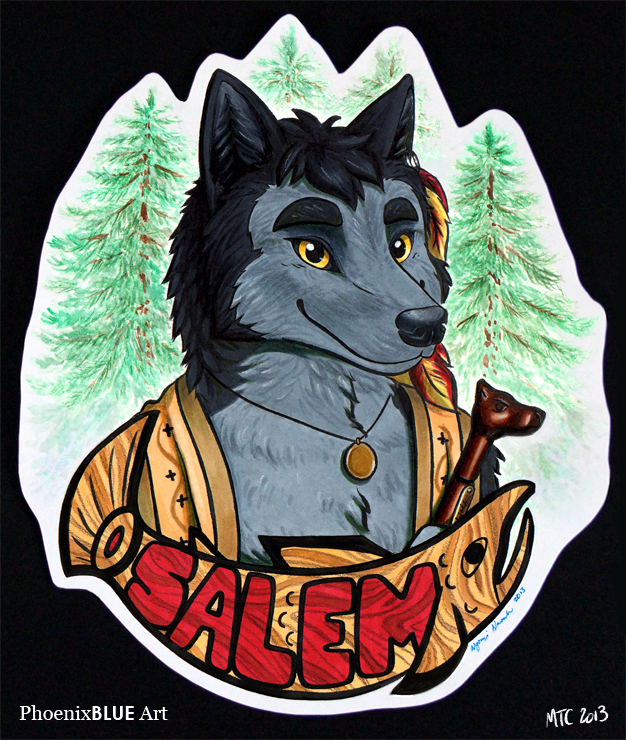 Salem Mixed Media Badge