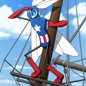 Captain America Bug on the High Seas